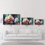 Wallity Pintura Decorativa de Vidrio Templado Multicolor 70 x 110 cm